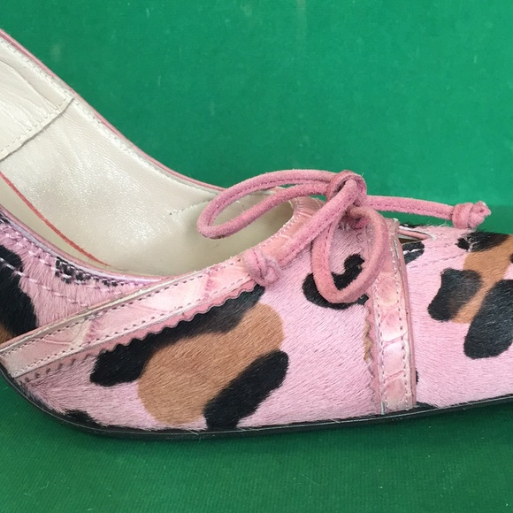 Nando Muzi Pink Leopard Pumps 38.5 - Picture 8 of 8